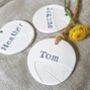Five Personalised Botanical Place Setting Wedding Tags, thumbnail 1 of 9