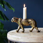 Gold Tiger Candlestick, Candle Holder, thumbnail 6 of 6