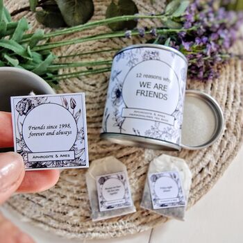 12 Reasons Why We Are Friends Personalised Tea Gift Set, 2 of 4
