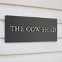 Personalised House Sign With Wood Effect Lettering, thumbnail 2 of 9