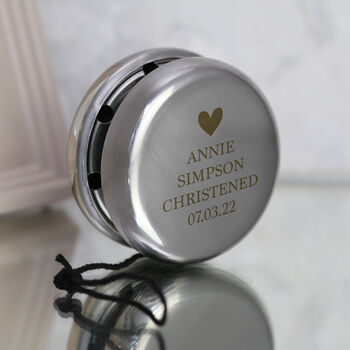 Personalised Stainless Steel Yoyo With Heart, 4 of 5