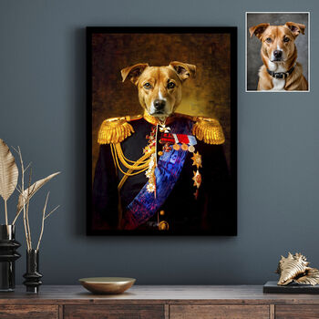 Personalised Regal King Or Admiral Renaissance Pet Portrait, 3 of 12
