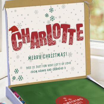 Personalised Retro Christmas Sweet Letterbox Gift, 4 of 4