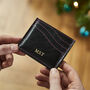 Personalised Leather Card Holder With Contrast Stitch, thumbnail 6 of 9