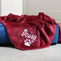 Personalised Red Pet Blanket, thumbnail 2 of 5