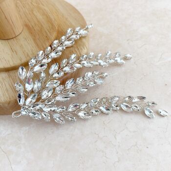 Crystal Leaf Bridal Headpiece, 5 of 7