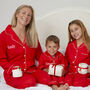 Women's Personalised Christmas Red Cotton Pyjamas, thumbnail 4 of 10