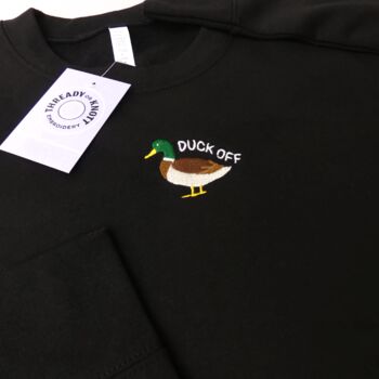 Duck Off Embroidered Sweatshirt, 5 of 6
