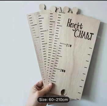 Pine Height Chart, Jigsaw Ruler Design 50cm To 200cm, 4 of 11
