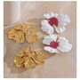 Monaco D’or Gold White Ombré Anemone Flower Charm Earrings, thumbnail 1 of 3