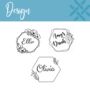 Personalised Floral Geometric Shape Wine Glass, thumbnail 2 of 10