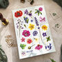 Colourful Floral Vinyl Sticker Sheet, thumbnail 3 of 4