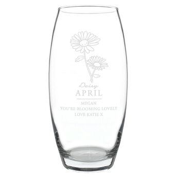 Personalised April Birth Flower Daisy Vase, 6 of 6