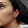 Sterling Silver Minimalist Misshapen Hoops, thumbnail 3 of 4