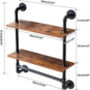 Two Tier Floating Storage Shelves With Towel Rail, thumbnail 2 of 6