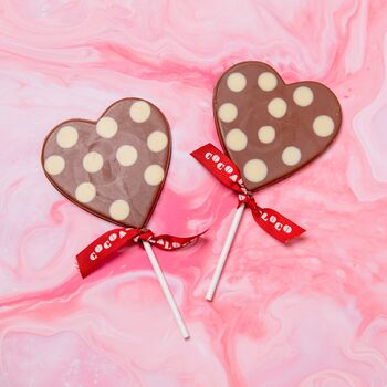 Milk Polka Dot Heart Lolly, 3 of 3