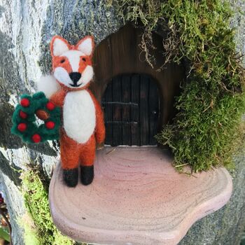 Finley Festive Fox Fair Trade Handmade Christmas Felt, 4 of 5