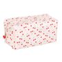 Love Heart Cherry Print Makeup Bag With Enamel Zip Pull, thumbnail 2 of 4