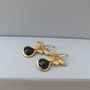 Black Orchid Drop Earrings, thumbnail 2 of 5