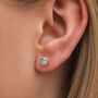 Gold Plated Sterling Silver Aquamarine Stud Earrings, thumbnail 1 of 5