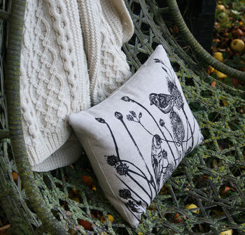 Lavender Scented Sleep Pillow, 'Birds On Teasels', 3 of 12