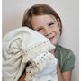 Personalised Baby Muslin Blanket In Soft Cream, thumbnail 2 of 7