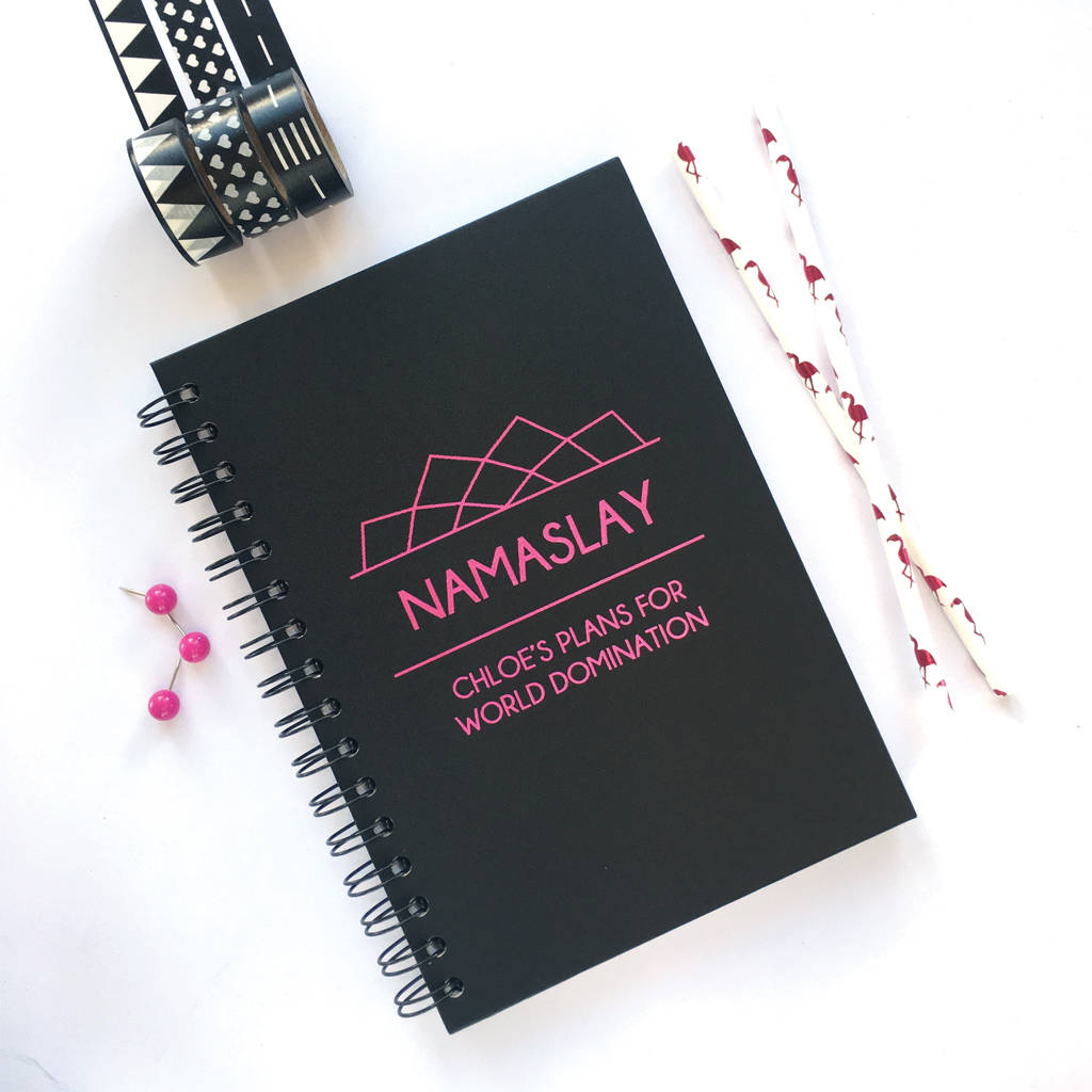 personalised foil notebook namaslay by bettie confetti personalised foil notebook namaslay by bettie confetti