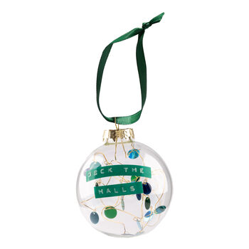 Green And Blue Personalised Christmas Bauble Tree Decor, 3 of 8