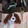 Personalised Crochet Dog Face Brooch Letterbox Gift, thumbnail 4 of 9