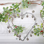Silver Jingle Bell Heart Hanging Decoration, thumbnail 2 of 3