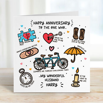 Happy Anniversary Supportive Husband Anniversary Card, 2 of 2