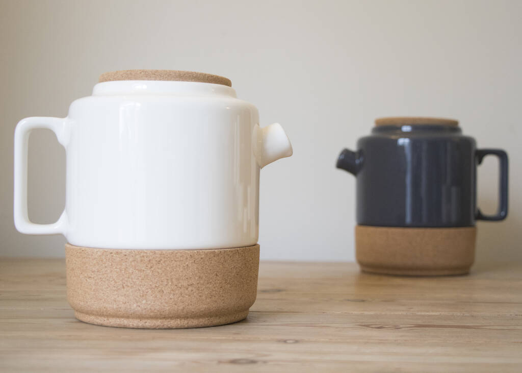 eco cork + ceramic teapot by liga
