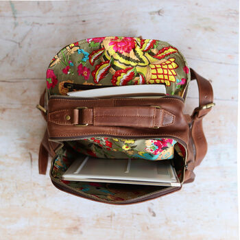 Leather Pocket Backpack, Brown, 4 of 5