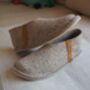 Personalised Handmade Felt And Leather Slippers, thumbnail 6 of 11