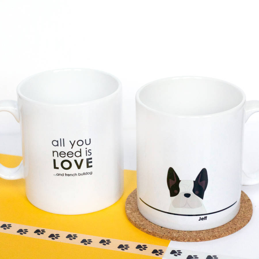 personalised ‘all you need is love and a dog’ mug by heather alstead