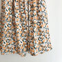 Peach Print Cotton Midi Skirt, thumbnail 4 of 6