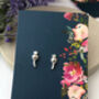 Mother's Day Sterling Silver Mini Poppy Seed Head Earrings, thumbnail 2 of 9