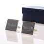 Personalised Luxury Square Cufflinks, thumbnail 2 of 8