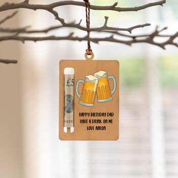 Personalised Enjoy A Pint On Me Money Gift Holder, 2 of 5