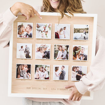 Personalised Wedding Wooden Framed Photo Print, 5 of 5