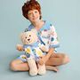 Sicily Boys Pyjama Set With Matching Teddy Bear, thumbnail 1 of 6