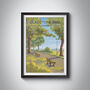 Gladstone Park London Travel Poster Art Print, thumbnail 1 of 8