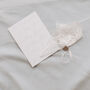 Personalised Gold Star And Lace Tie Style Wedding Garter, thumbnail 6 of 8
