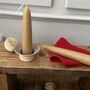Hand Dipped Giant Stubby Beeswax Candles | Set Of Two, thumbnail 2 of 6