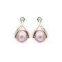 Gw Silver Plated Baroque Pearl Earrings, thumbnail 2 of 5