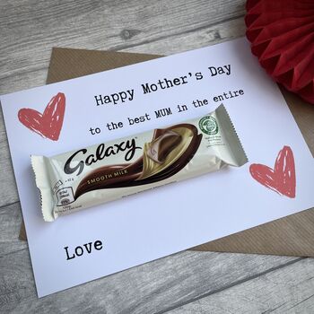 Happy Mother's Day Mum/Mummy Galaxy Chocolate Card, 2 of 3