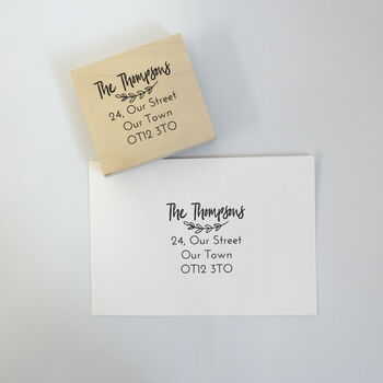 Personalised Relaxed Return Address Stamp, 4 of 8