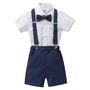 Ring Bearer Linen Blend 4pc Outfit With Brace, thumbnail 1 of 5