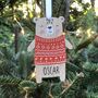 Personalised Bear Bauble Christmas Decoration, thumbnail 2 of 2