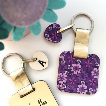 Personalised February Birth Flower Keyring, 3 of 3